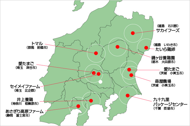 鳥インフルエンザにそなえて農場を分散しています